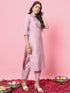 Lavender Silk Blend Pant Suit Back View